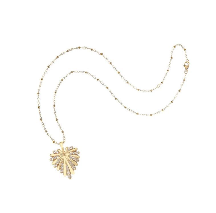 love petite embellished full heart pendant 16 18" satellite chain