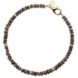 gumdrop beaded necklace tiger's eye