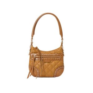 mini crosby sienna amber stud