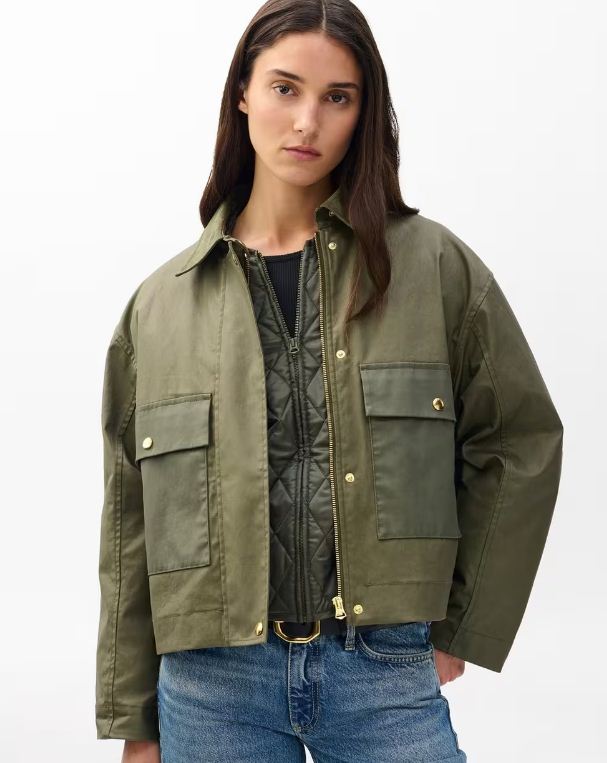 nonie 2 in 1 cotton jacket olive