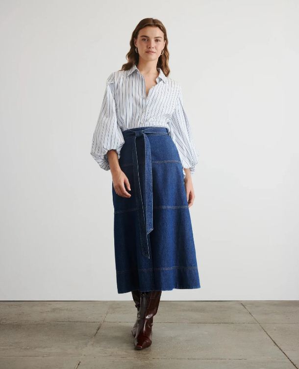 hudley skirt classic indigo blue