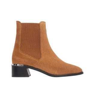 neiva cognac brown suede leather chelsea boot