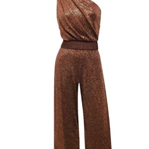 lady luck copper sequin jumpsuit
