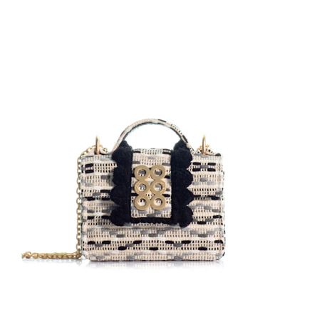 the petite new yorker bag black / white