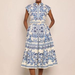 octavia dress saltaire light blue