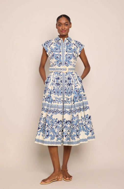 octavia dress saltaire light blue