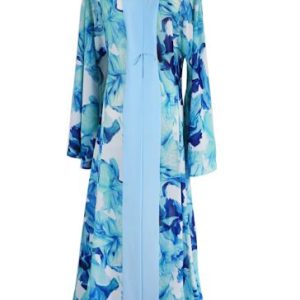 carol kimono turquoise blue