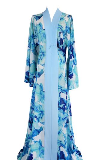 carol kimono turquoise blue