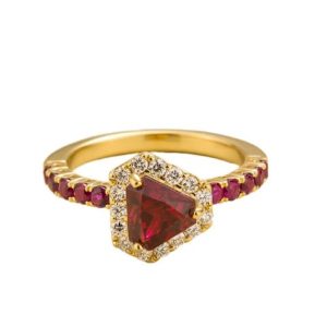 diana ring in ruby & diamond