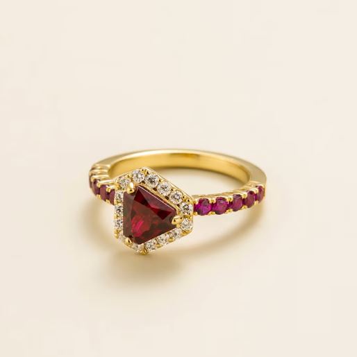 diana ring in ruby & diamond