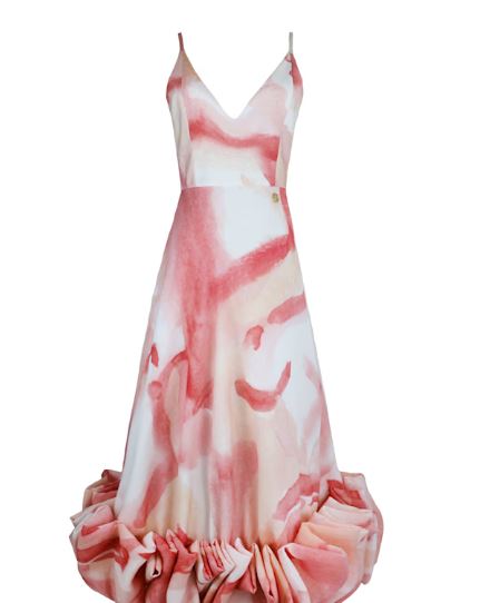 florence dress peach cloud