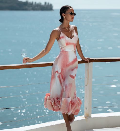 florence dress peach cloud