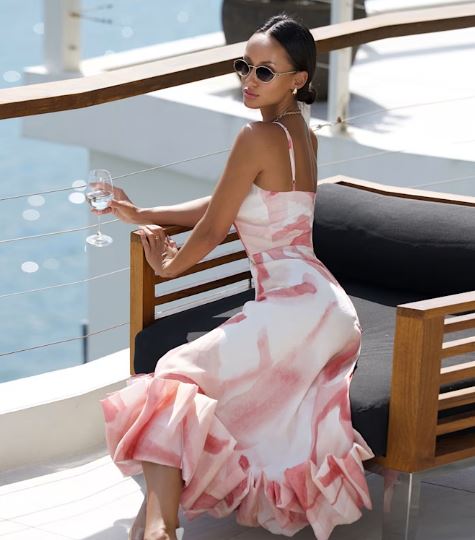 florence dress peach cloud