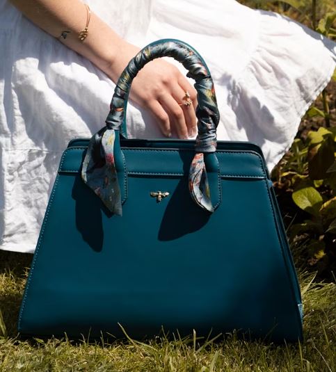 fable england x catherine rowe into the woods tote teal