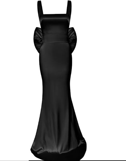 angelina oversized bow gown black