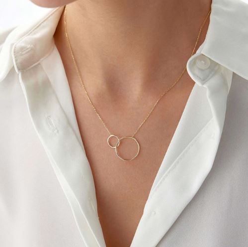 solid gold interlocking necklace