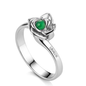 magnifica ring tarnished sterling silver emerald