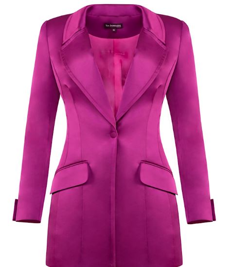 midnight sky hourglass blazer magenta haze