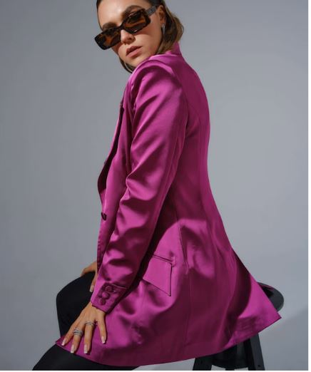 midnight sky hourglass blazer magenta haze