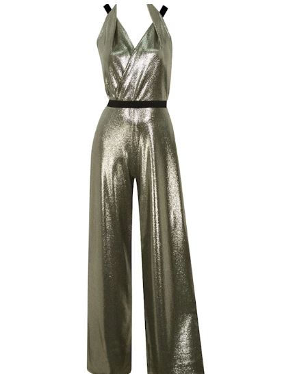 nerves of steel gold metallic jumpsuit