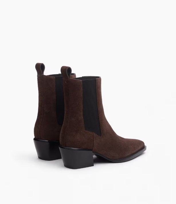 joni italian suede chelsea boot dark espresso