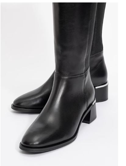 rochos black leather boot