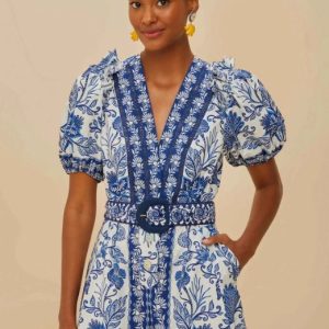 shell garden romper off white