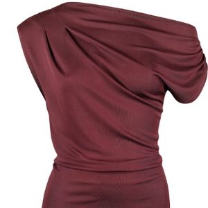 knuckle down claret drop shoulder top