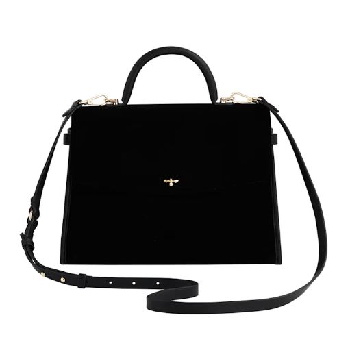 black structured tote medium