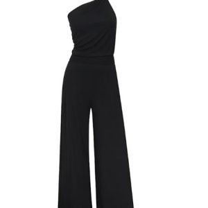 no escape black one shoulder jumpsuit