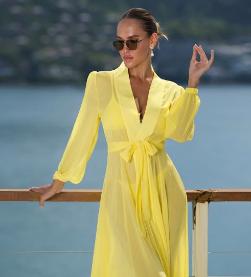 alexis beach gown sunny yellow